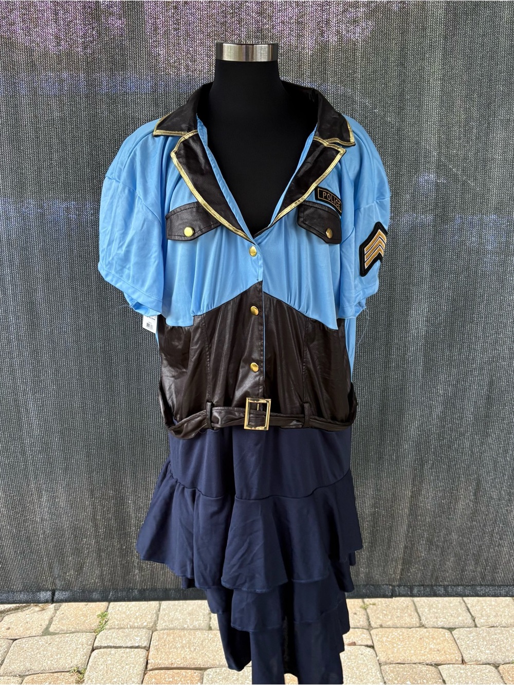 Way to Celebrate Police Officer Costume Dress NWT Plus Size 2X